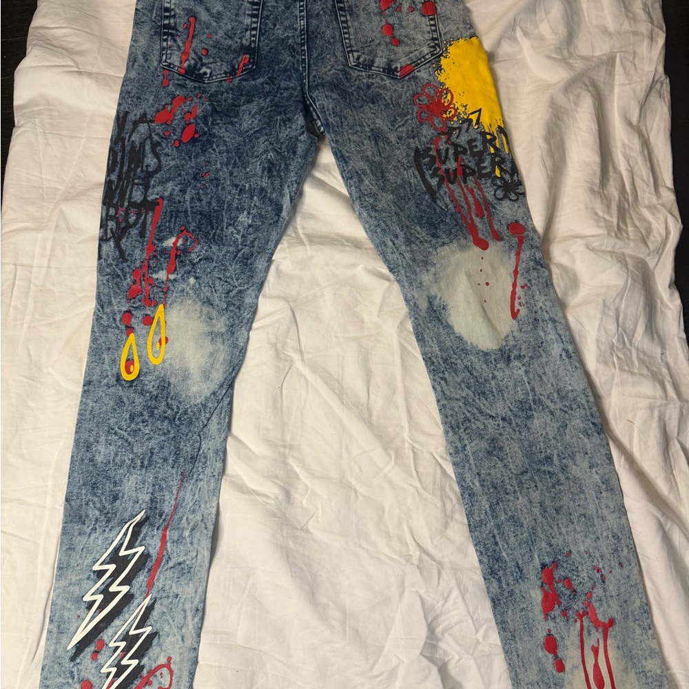 Rue21 Multicolor Graphic Skinny Jeans - Picture 3 of 9